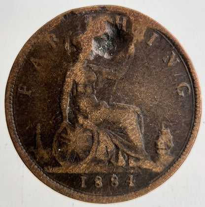 1884 Victoria Farthing Coin | Fair Grade