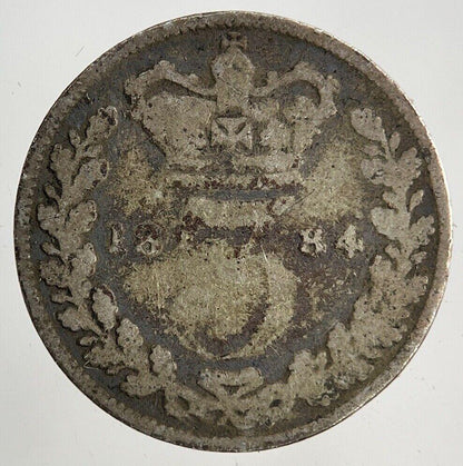 1884 Victoria Threepence Silver Coin | Collectable Grade