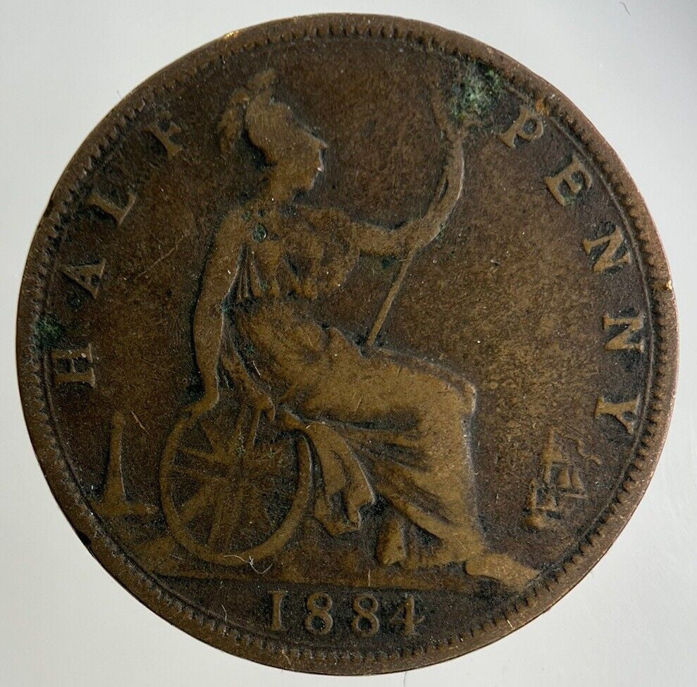 1884 Victoria Half-Penny Coin | Fine Collectable Grade