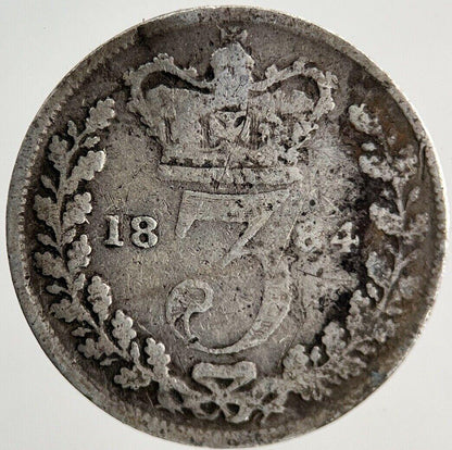 1884 Victoria Threepence Silver Coin | Collectable Grade