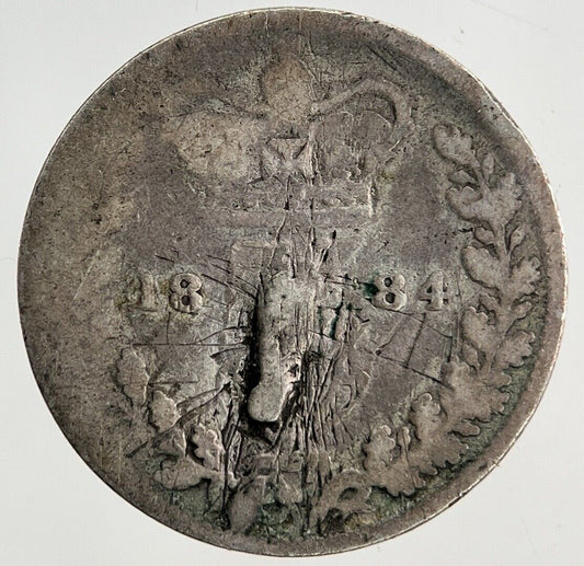 1884 Victoria Threepence Silver Coin | Collectable Grade