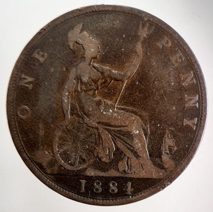 1884 Victoria One Penny Coin | Collectable Grade
