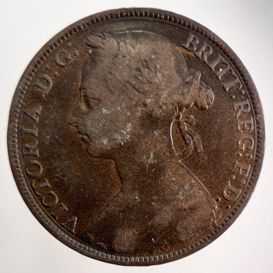1884 Victoria One Penny Coin | Collectable Grade