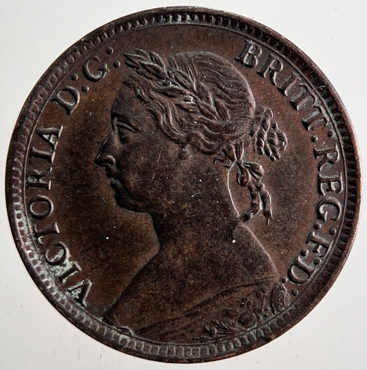 1884 Victoria Farthing Coin | Very High Grade