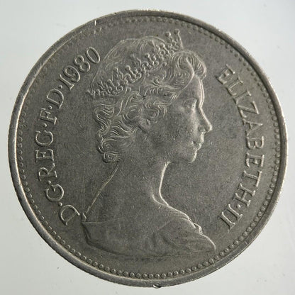 1980 Elizabeth II 2nd 5p Five-Pence Coin | Fine Collectable Grade