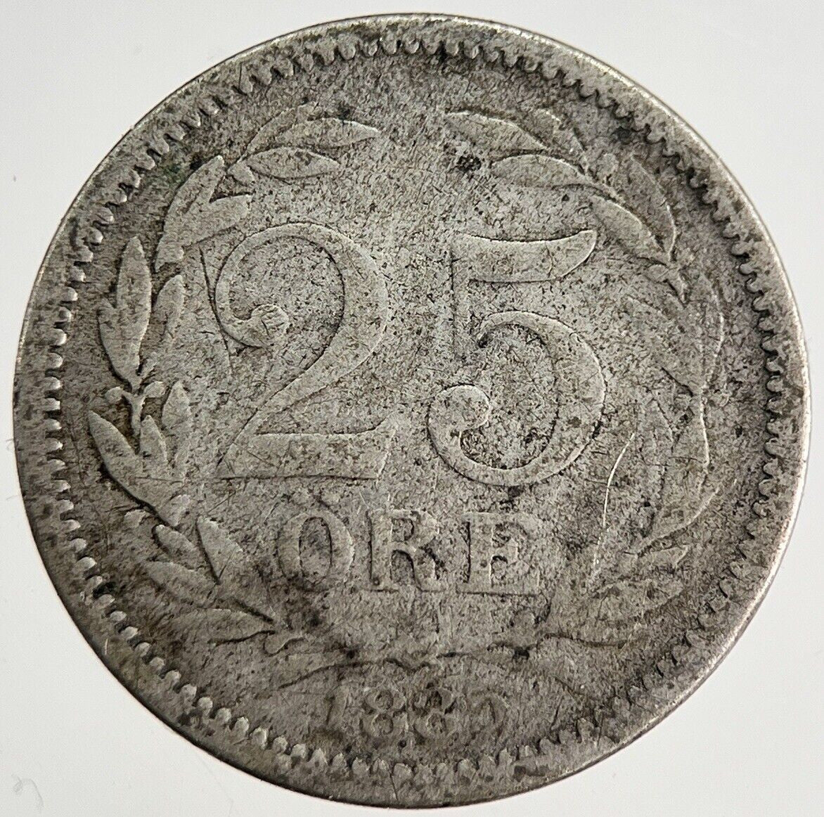 1885 Sweden 25 Ore Silver Coin | Collectable Grade | a8764