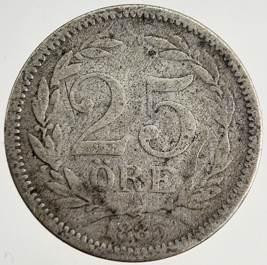 1885 Sweden 25 Ore Silver Coin | Collectable Grade | a8764