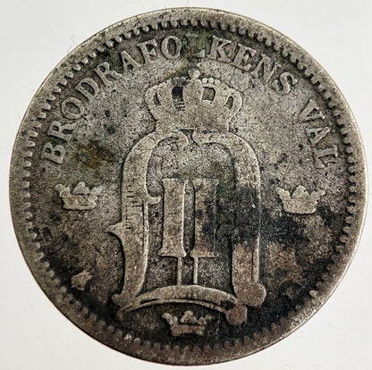 1885 Sweden 25 Ore Silver Coin | Collectable Grade | a8764