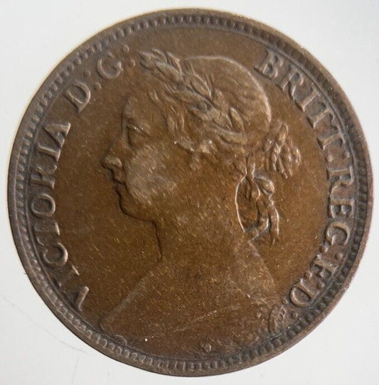 1885 Victoria Farthing Coin | Very High Grade | a4560