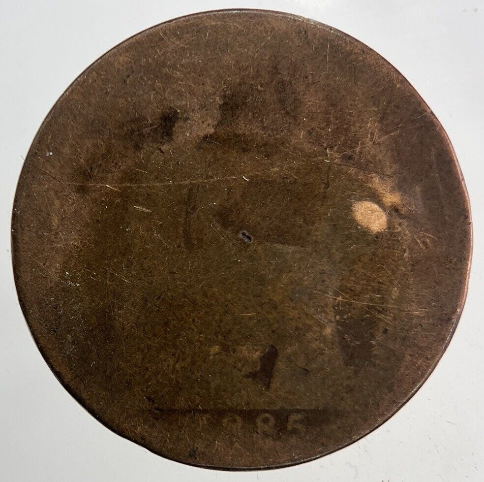 1885 Victoria Half-Penny Coin | Worn Grade