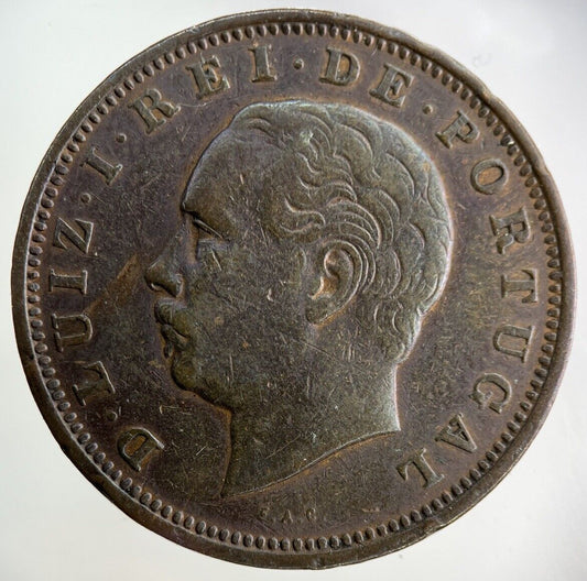 1885 Portugal XX 20 Reis Coin | Fine Collectable Grade