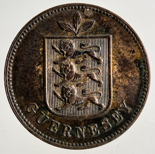 1885 Guernsey 1 Double Coin | Very High Grade