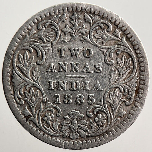 1885 India Two Annas Silver Coin | Collectable Grade | a3514