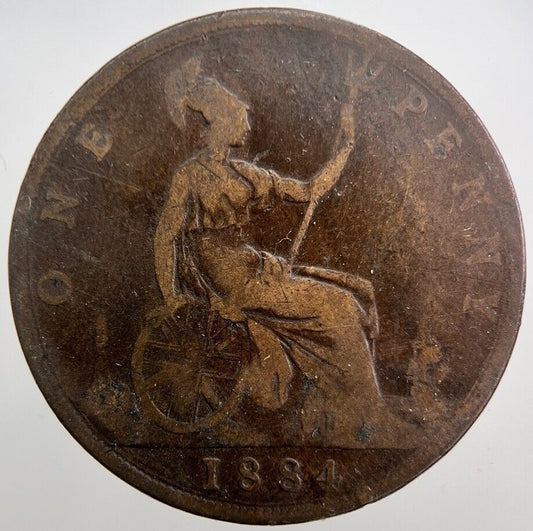 1885 Victoria One Penny Coin | Collectable Grade | a7184