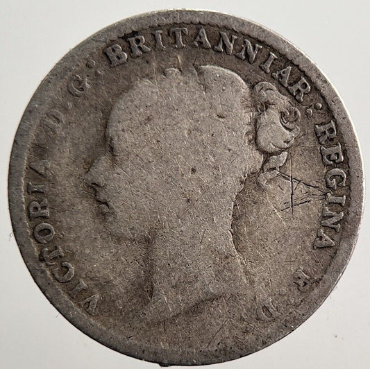 1885 Victoria Threepence Silver Coin | Fair Grade | a3571