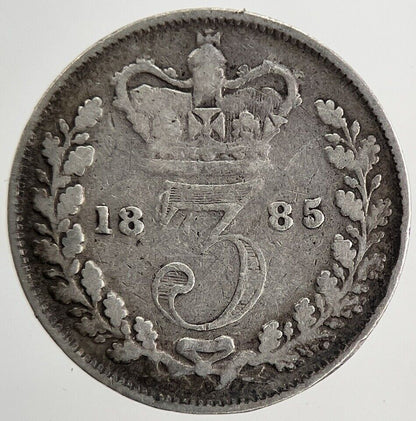 1885 Victoria Threepence Silver Coin | Fine Collectable Grade