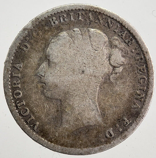 1885 Victoria Threepence Silver Coin | Collectable Grade | a7589