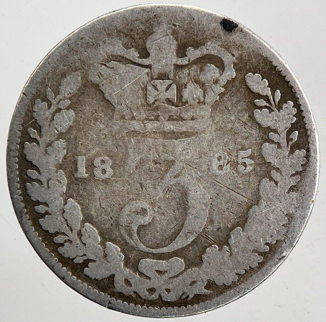 1885 Victoria Threepence Silver Coin | Collectable Grade | a6006