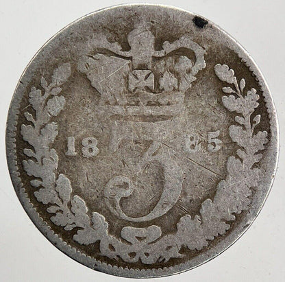 1885 Victoria Threepence Silver Coin | Collectable Grade | a6006