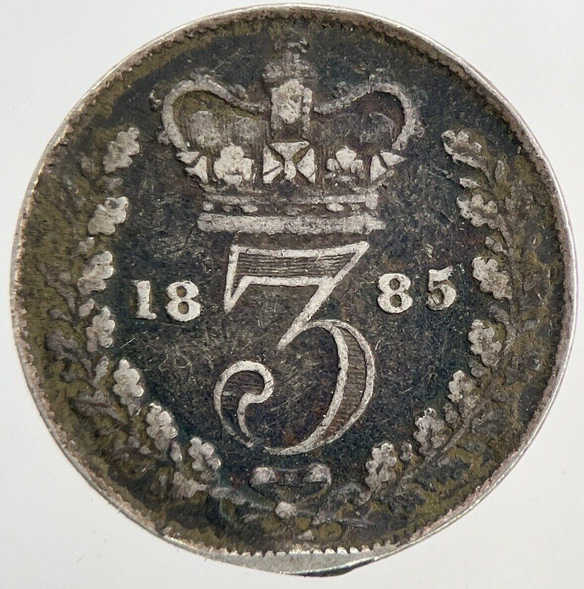 1885 Victoria Threepence Silver Coin | Fine Collectable Grade