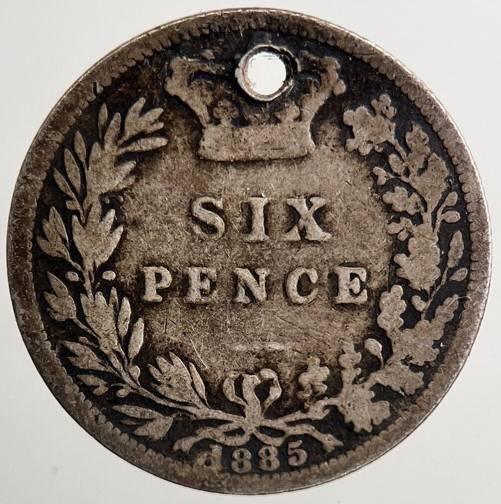 1885 Victoria Sixpence Silver Coin | Collectable Grade | a5584