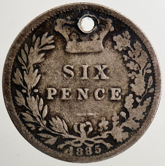 1885 Victoria Sixpence Silver Coin | Collectable Grade | a5584