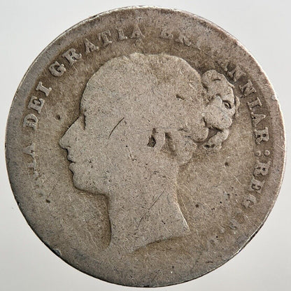 1885 Victoria Shilling Silver Coin | Fair Grade | a3324