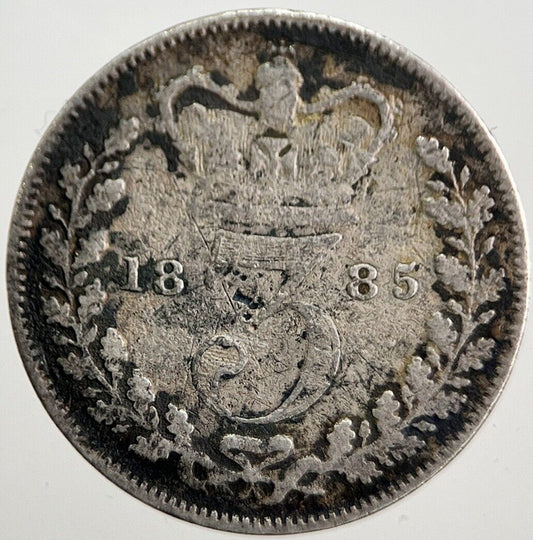 1885 Victoria Threepence Silver Coin | Collectable Grade | a7258