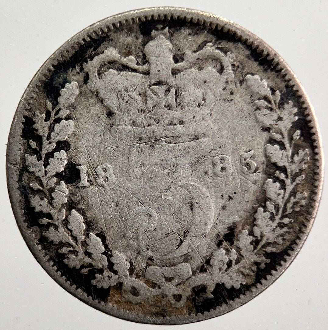 1885 Victoria Threepence Silver Coin | Fair Grade | a7230