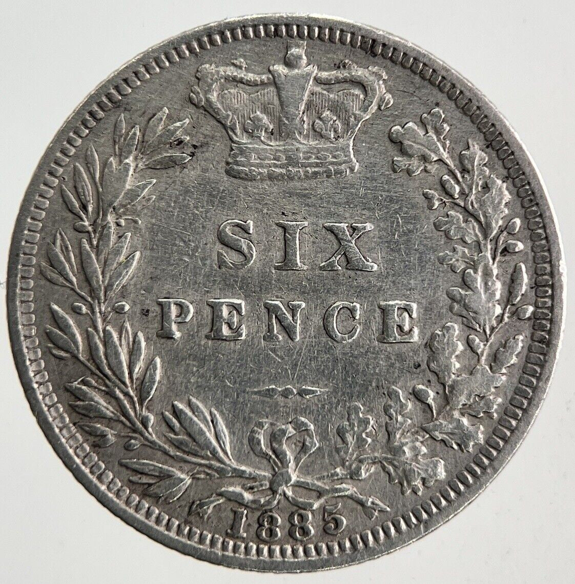 1885 Victoria Sixpence Silver Coin | Very High Grade