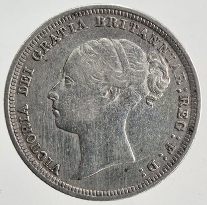 1885 Victoria Sixpence Silver Coin | Very High Grade