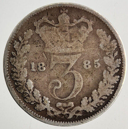 1885 Victoria Threepence Silver Coin | Collectable Grade