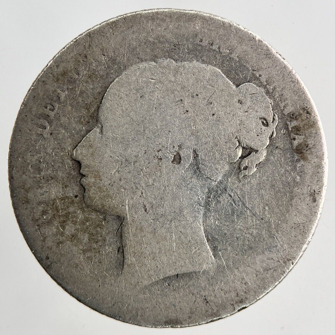 1885 Victoria Shilling Silver Coin | Fair Grade