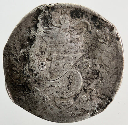 1885 Victoria Threepence Silver Coin | Fair Grade