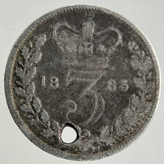 1885 Victoria Threepence Silver Coin | Collectable Grade