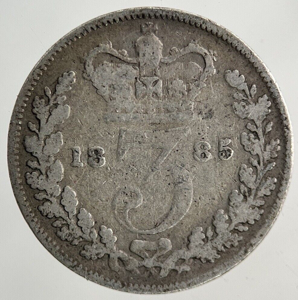1885 Victoria Threepence Silver Coin | Collectable Grade
