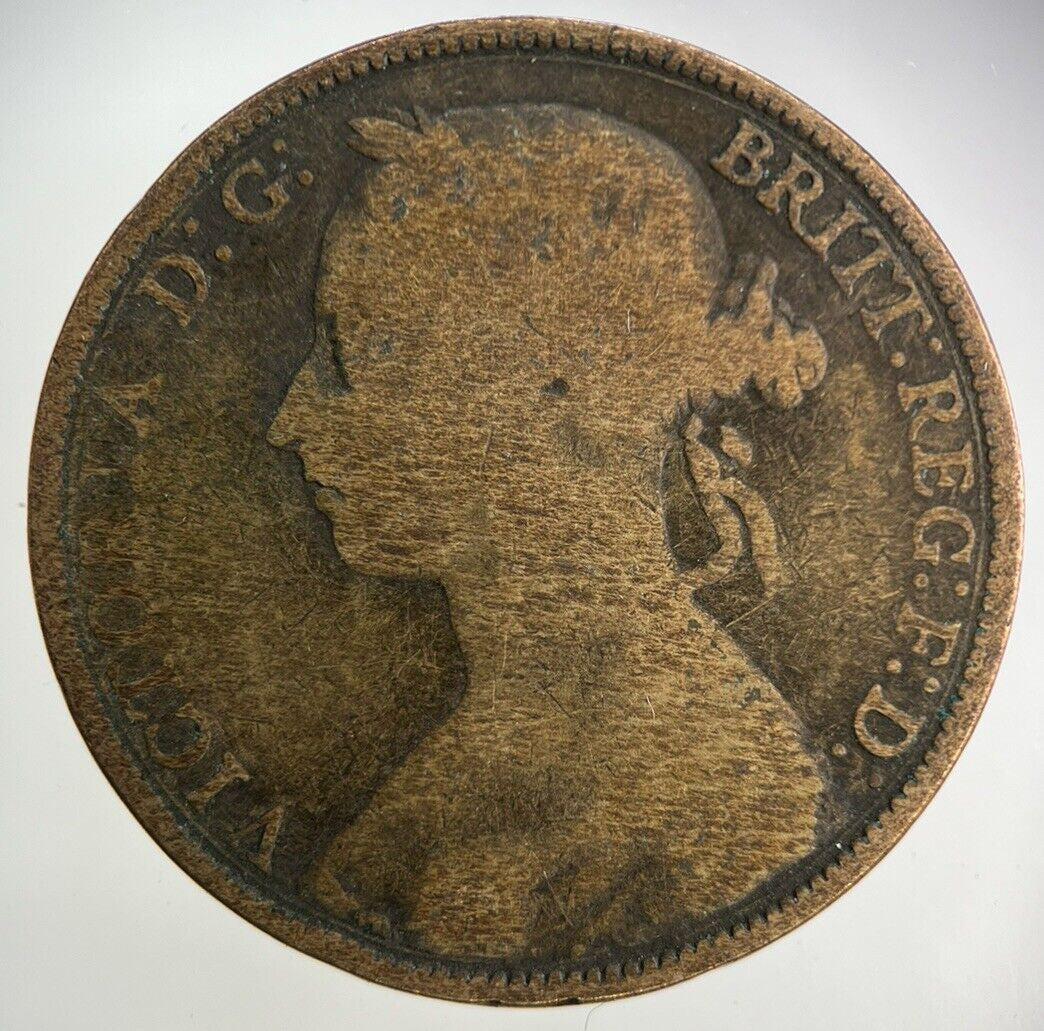 1885 Victoria One Penny Coin | Collectable Grade
