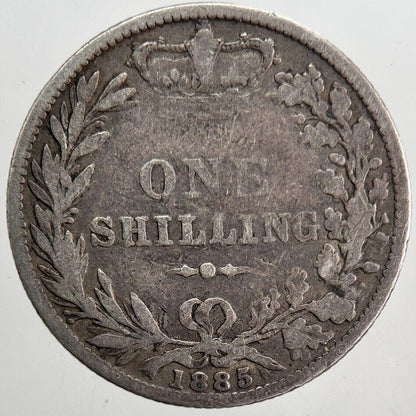 1885 Victoria Shilling Silver Coin | Collectable Grade | a5689