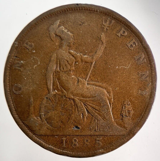 1885 Victoria One Penny Coin | Collectable Grade