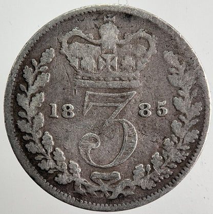 1885 Victoria Threepence Silver Coin | Fine Collectable Grade