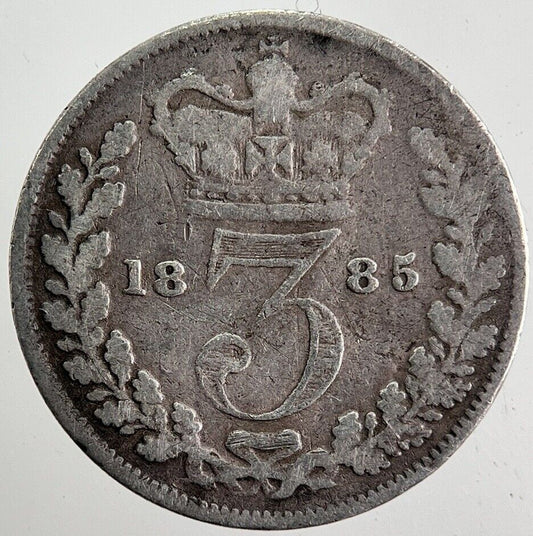 1885 Victoria Threepence Silver Coin | Fine Collectable Grade