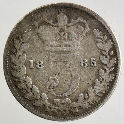 1885 Victoria Threepence Silver Coin | Collectable Grade