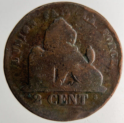 1886 Belgium 2 Cent Coin | Collectable Grade