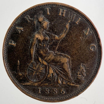 1886 Victoria Farthing Coin | Very High Grade | a8075