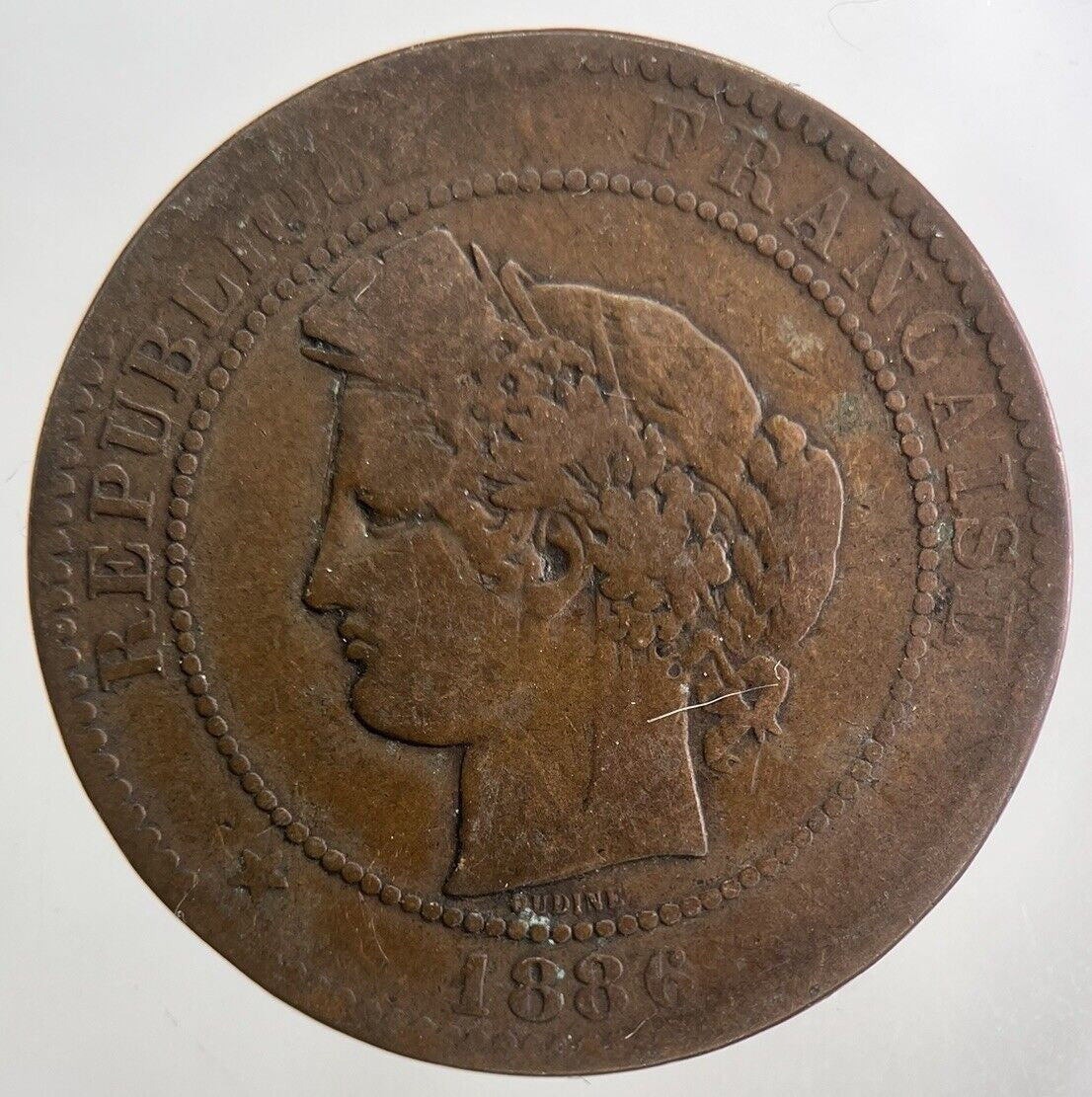 1886 France 10 Centimes Coin | Collectable Grade