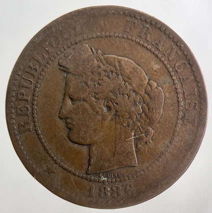 1886 France 10 Centimes Coin | Collectable Grade
