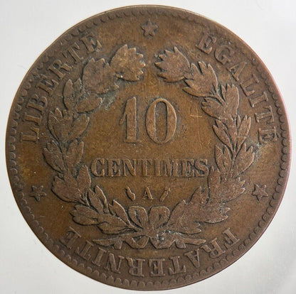 1886 France 10 Centimes Coin | Collectable Grade
