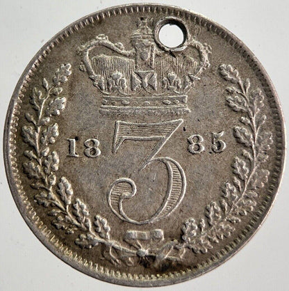 1885 Victoria Threepence Silver Coin | Very High Grade | a7130