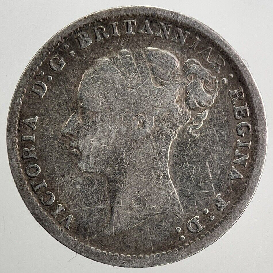 1885 Victoria Threepence Silver Coin | Fine Collectable Grade | a5608