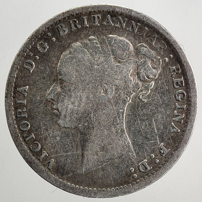 1885 Victoria Threepence Silver Coin | Fine Collectable Grade | a5608